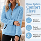 Sweat en peluche chaud à demi-zip pour femme