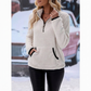 Sweat en peluche chaud à demi-zip pour femme