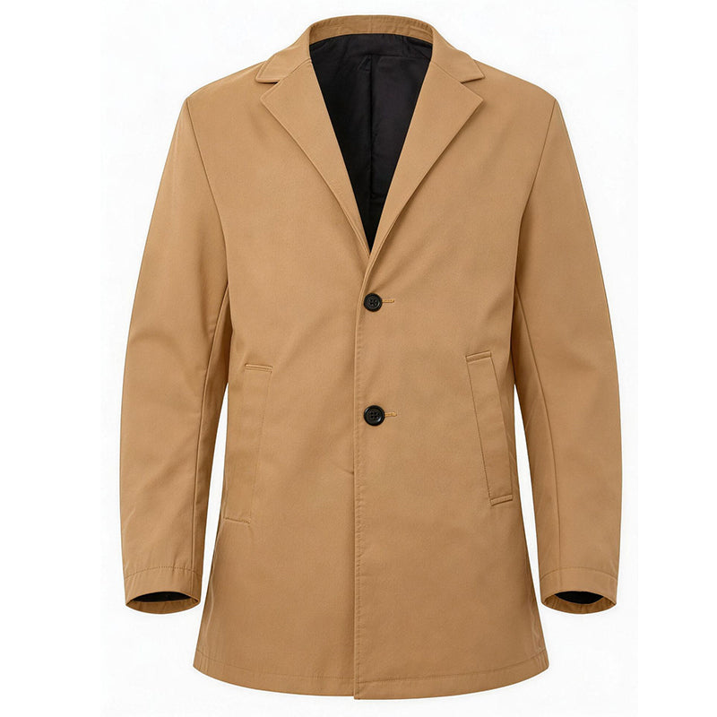 Trench-coat classique homme à simple boutonnage