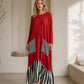 ⏰ Dernier jour des soldes – 52% DE RÉDUCTION ✨Robe longue à manches longues en patchwork rayé pour femme
