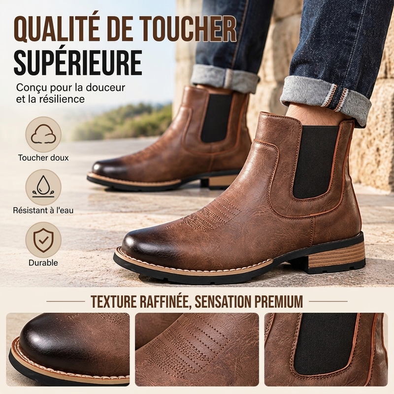 Bottes Chelsea Vintage À Enfiler Pour Homme