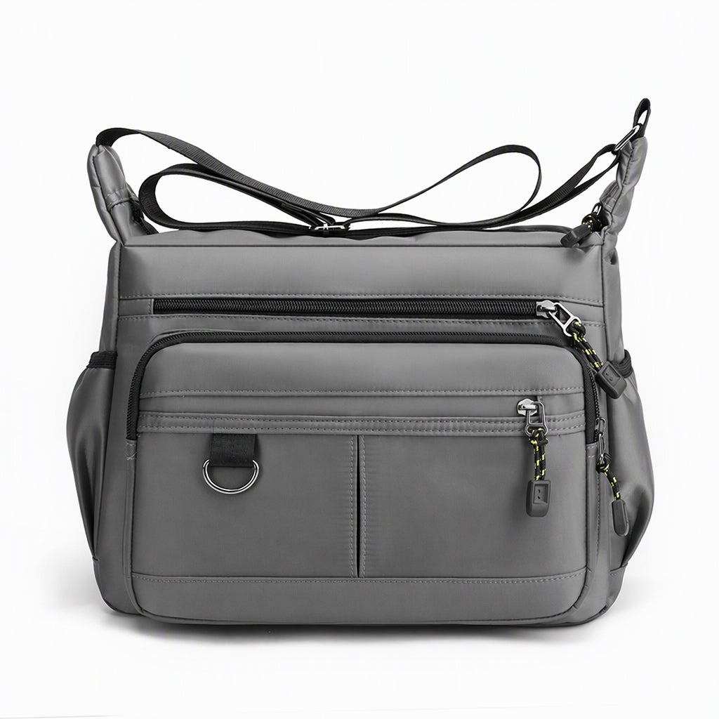 Sac bandoulière grande capacité pour homme, sac à bandoulière décontracté pour affaires à plusieurs poches et durable