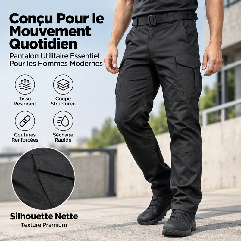 Pantalon cargo multipoche résistant pour homme