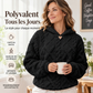 Robe à capuche en peluche jacquard à motifs de losanges pour femmes