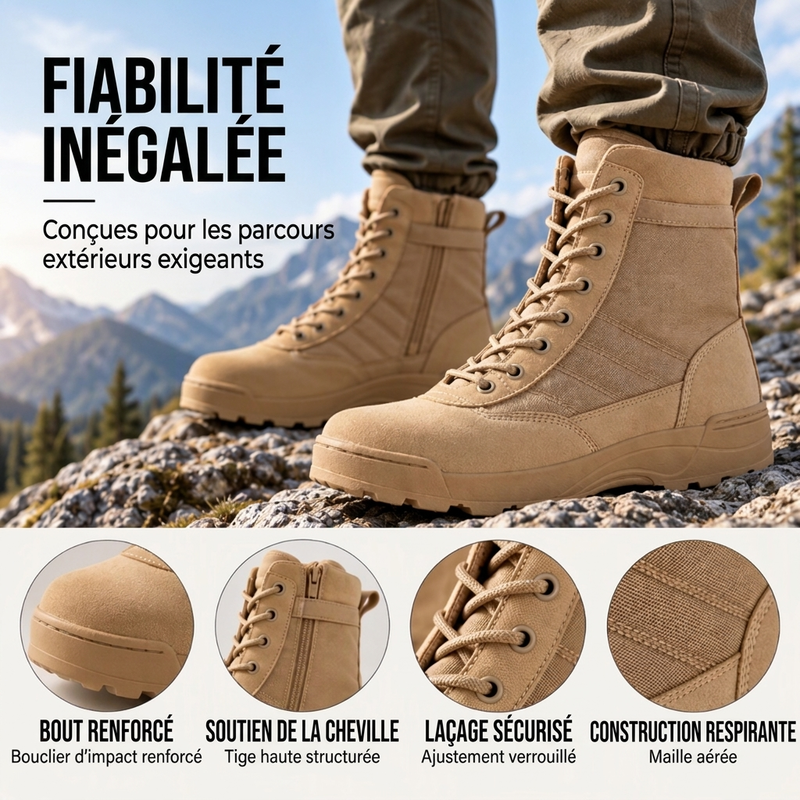 Bottes de combat tactiques hautes en plein air pour hommes et femmes