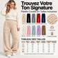 Pantalon de détente large texturé en peluche pour femme