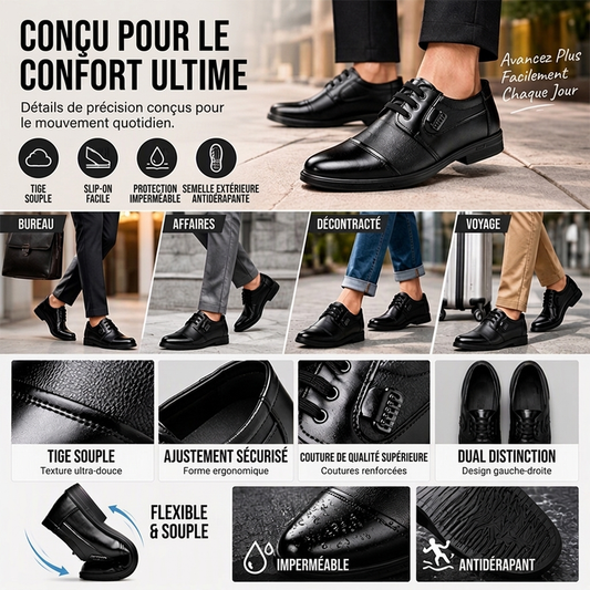 Chaussures habillées en cuir pour homme, style business