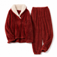 Ensemble pyjama sherpa épais et chaud pour homme et femme