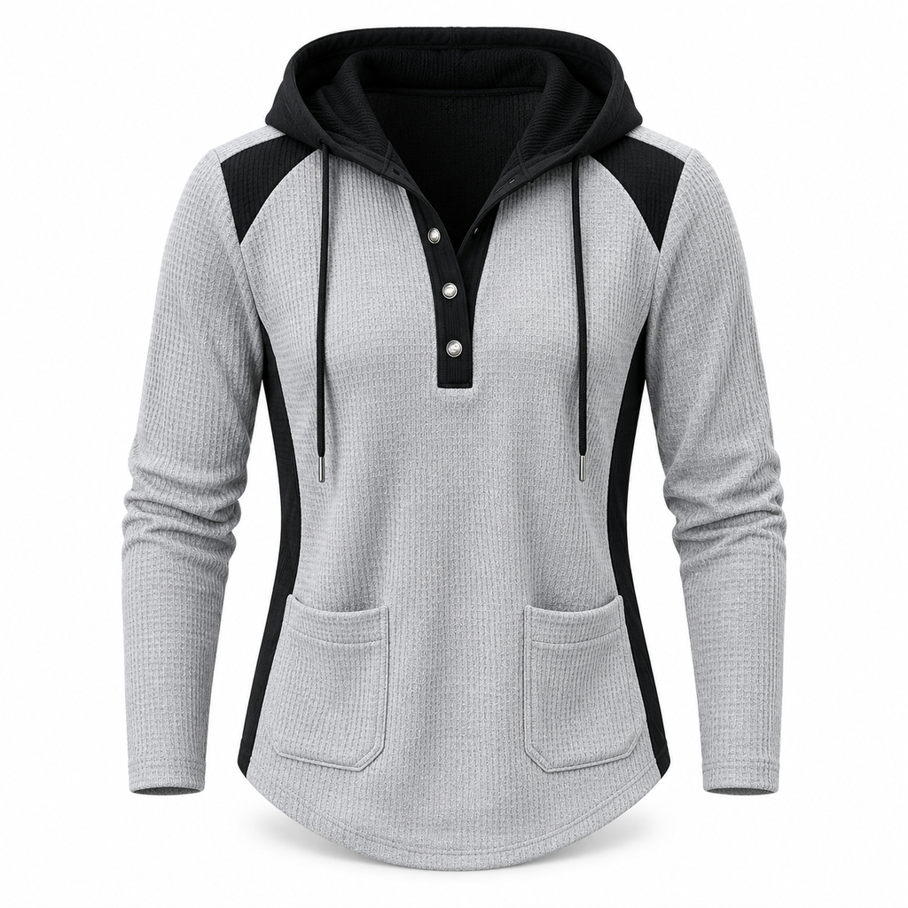 Pull en maille décontracté à col en V pour femme
