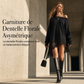Robe pull oversize à épaules dénudées pour femme, avec bord asymétrique en dentelle florale