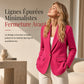 Blazer casual à col ouvert pour femme
