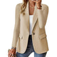 Blazer casual à col ouvert pour femme