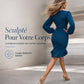 Roche bodycon à manches bouffantes unies pour femmes