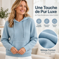 Pull en tricot à capuche décontracté pour femme
