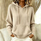 Pull en tricot à capuche décontracté pour femme