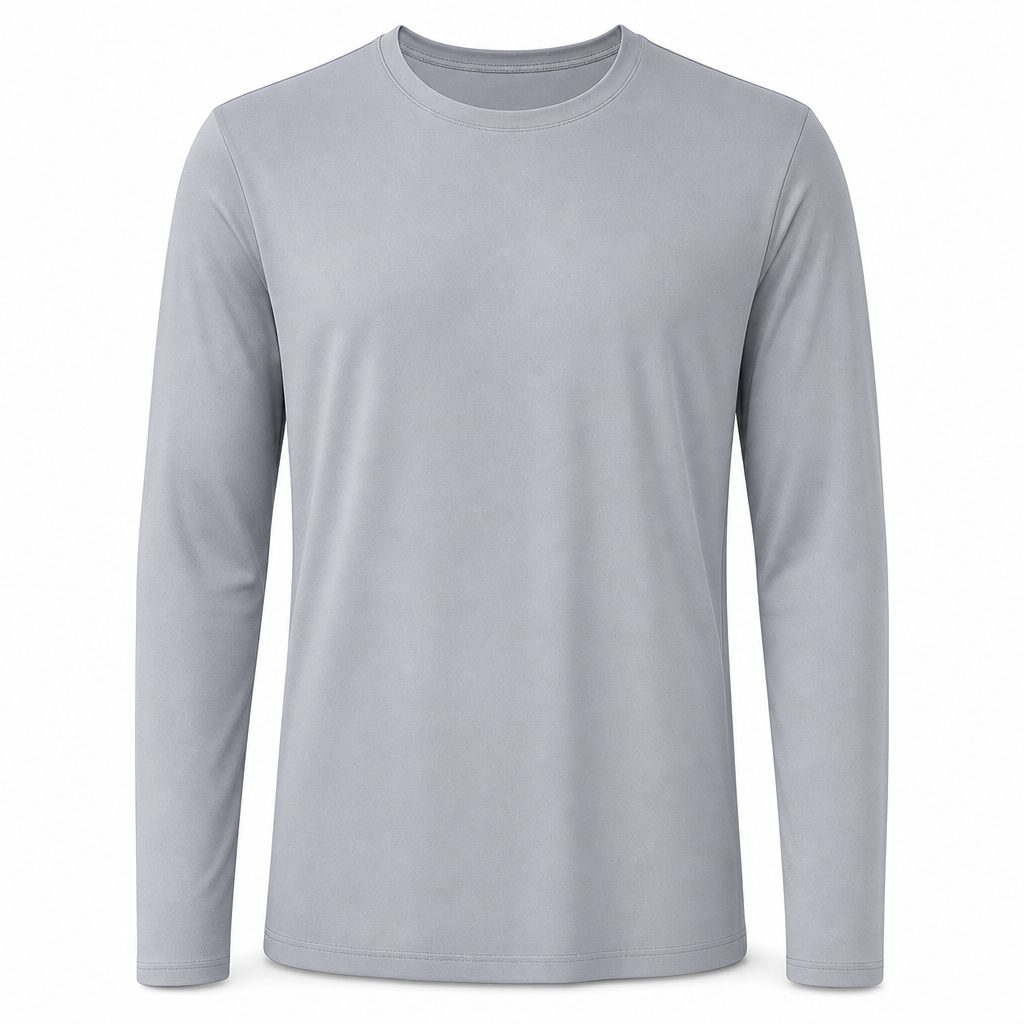 Chemise Homme à Manches Longues Col Rond à Séchage Rapide
