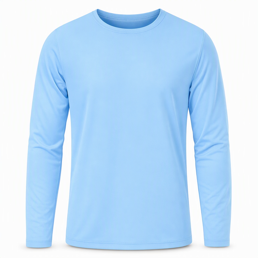 Chemise Homme à Manches Longues Col Rond à Séchage Rapide
