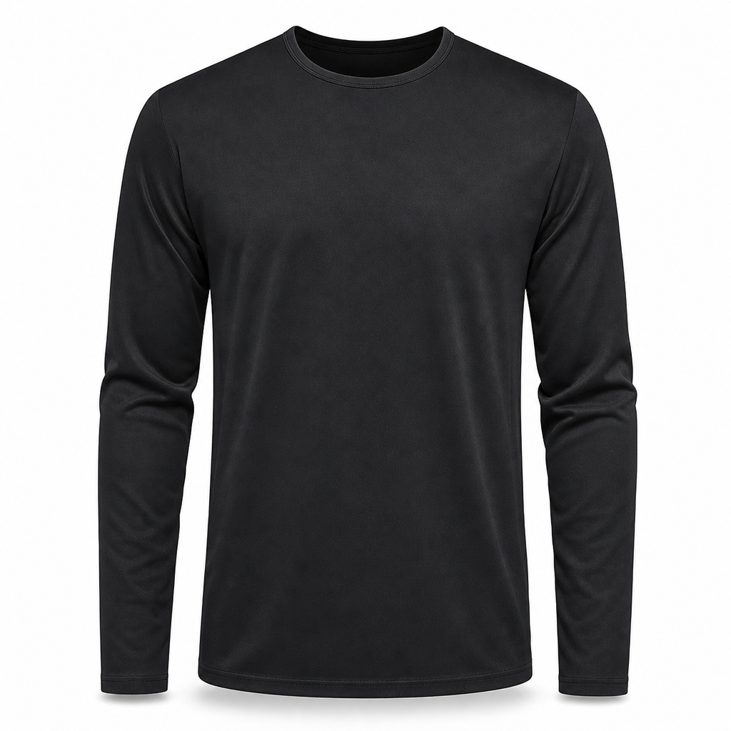 Chemise Homme à Manches Longues Col Rond à Séchage Rapide