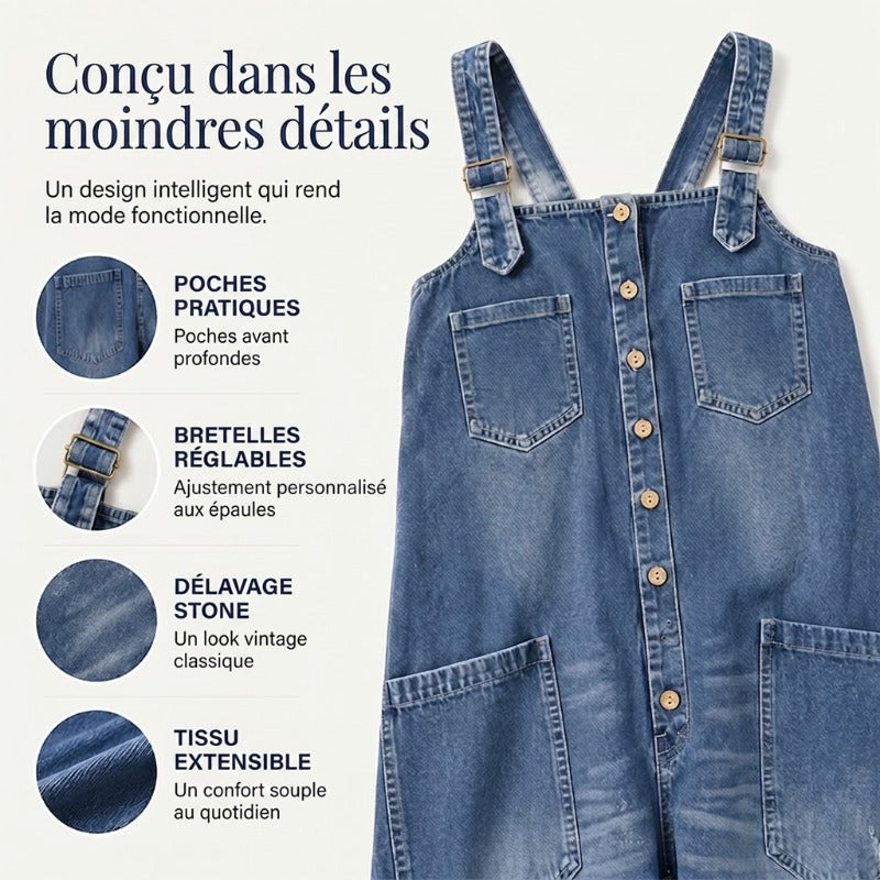 Combinaison ample à jambes larges et poches