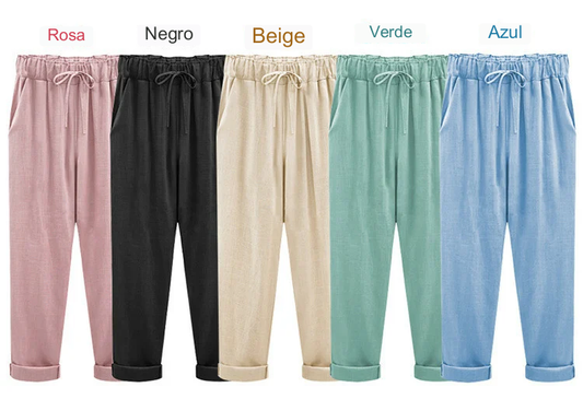 🔥 Dernier jour 49 % de réduction🔥 Pantalon ample à taille élastique de couleur unie pour grande taille