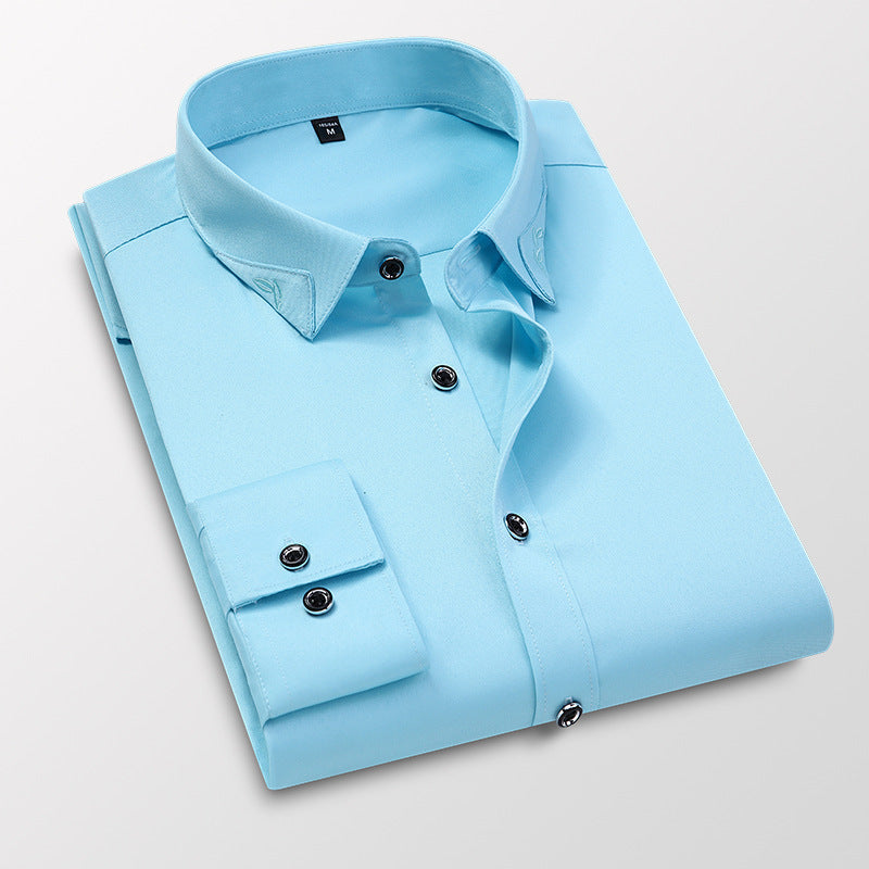 Nouveaux produits de printemps Chemise anti-rides à manches longues po Nouveaux produits de printemps Chemise anti-rides à manches longues po