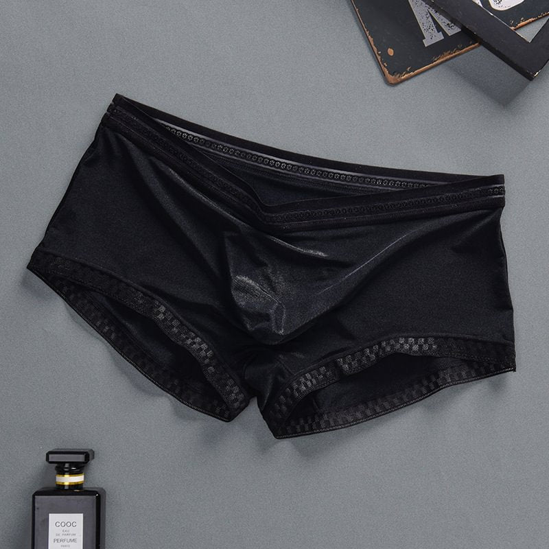 Nouvelle culotte sans couture en soie glacée sexy translucide