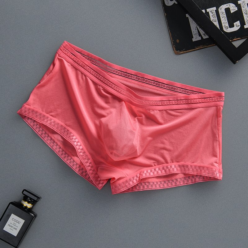 Nouvelle culotte sans couture en soie glacée sexy translucide