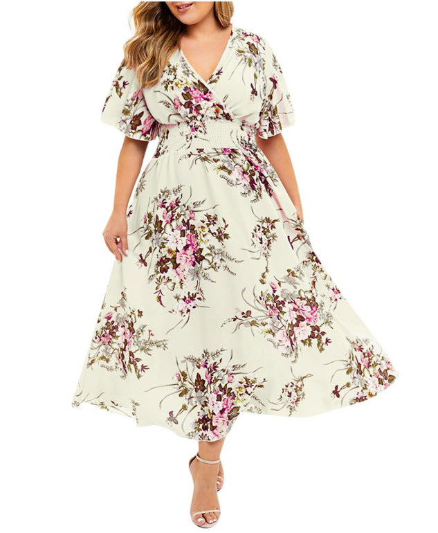 Le dernier modèle - 49% OFF 🌹🍀Achetez 2 livraison gratuite💥Robe bohème fleurie en mousseline de soie