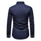 Chemise à manches longues boutonnée à imprimé floral coupe slim pour hommes