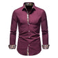 Chemise à manches longues boutonnée à imprimé floral coupe slim pour hommes
