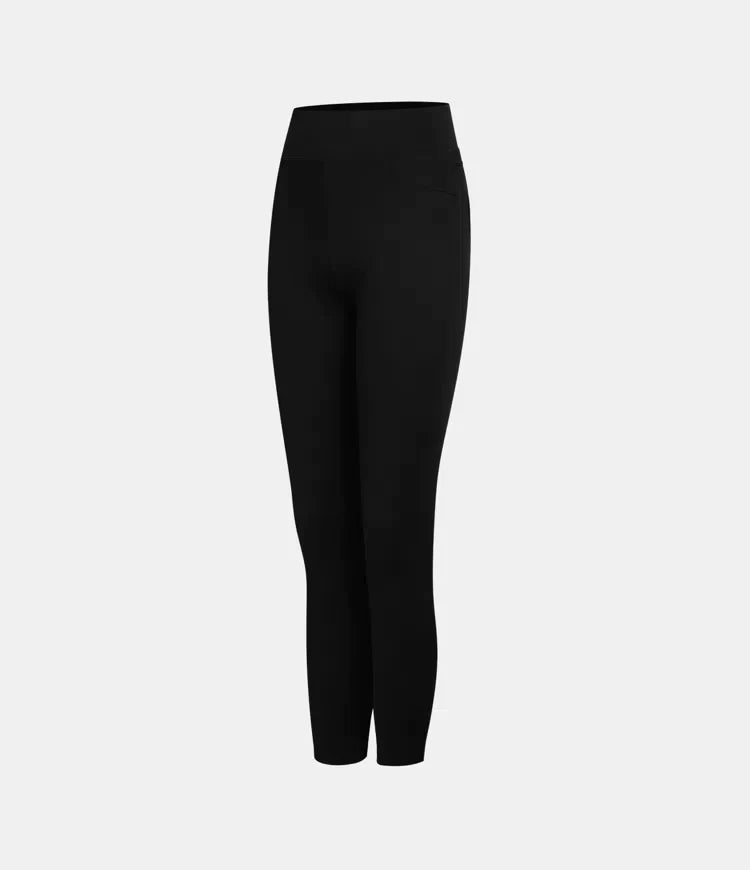 Leggings décontractés en denim tricoté extensible avec poche latérale arrière taille haute