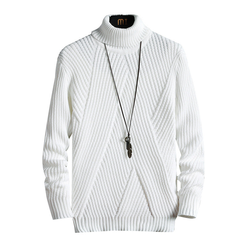 Pull col montant homme