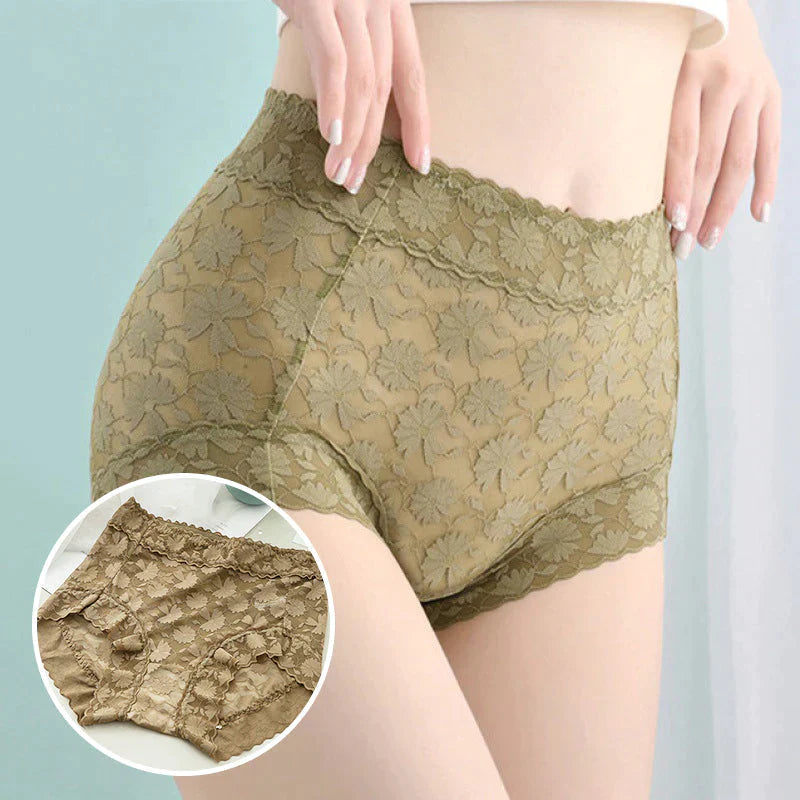 Culotte en dentelle taille haute pour femmes