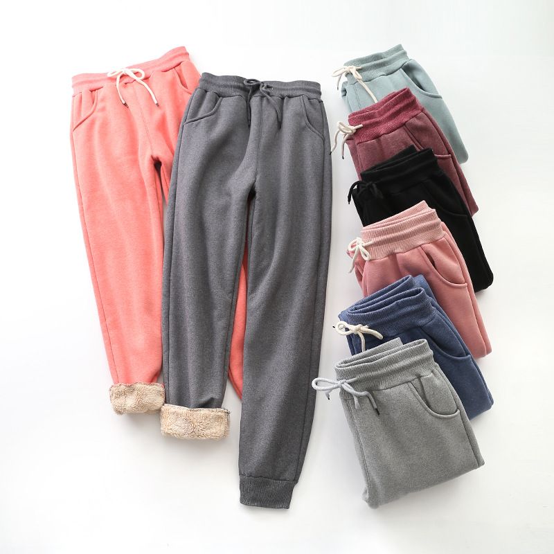 Pantalon de jogging doublé sherpa pour femme-acheter 2 livraison gratuite