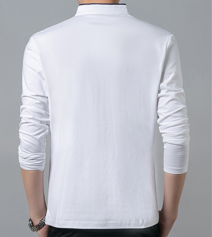 T-shirt à manches longues tendance en coton de qualité supérieure pour hommes