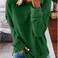 T-shirt ample à manches longues de couleur unie pour femmes d'automne et d'hiver