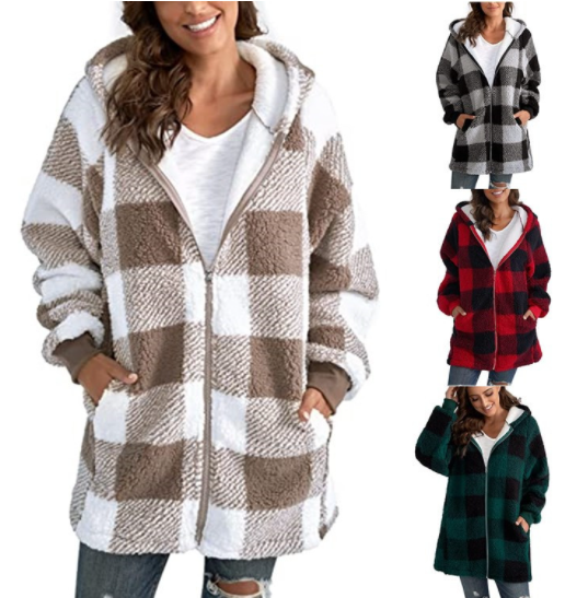 Achetez 2 livraison gratuite-49% OFF💥💥Hoodie Plaid Loose Overcoat