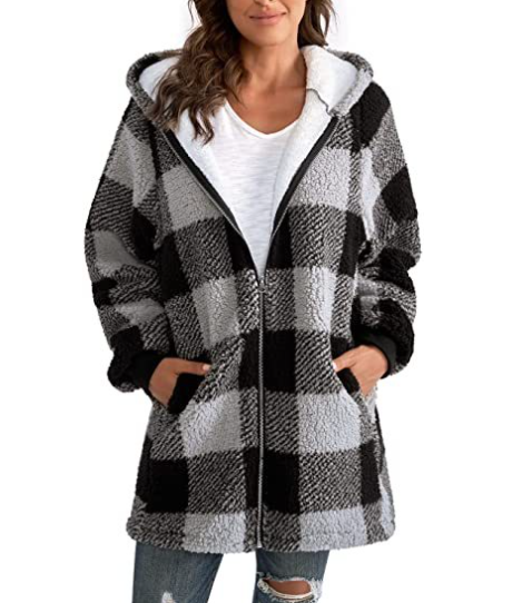 Achetez 2 livraison gratuite-49% OFF💥💥Hoodie Plaid Loose Overcoat