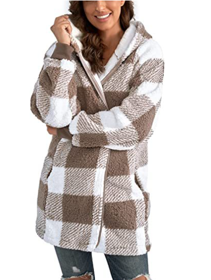 Achetez 2 livraison gratuite-49% OFF💥💥Hoodie Plaid Loose Overcoat