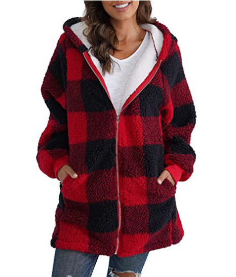 Achetez 2 livraison gratuite-49% OFF💥💥Hoodie Plaid Loose Overcoat