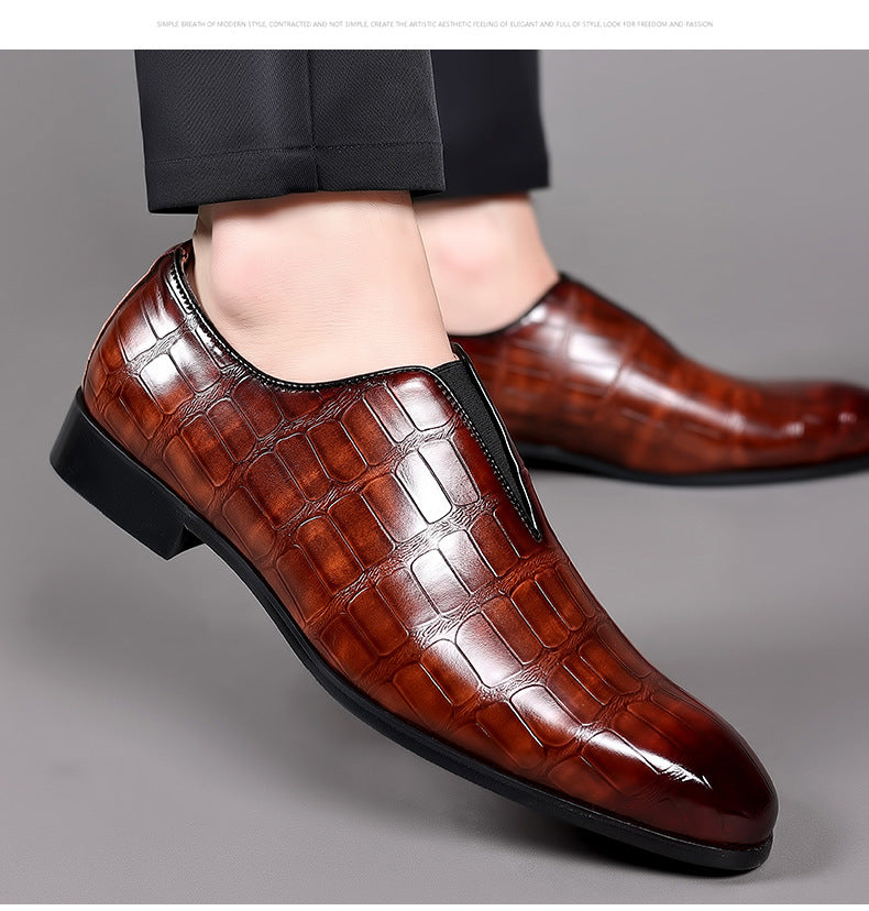 Chaussures en cuir décontractées à motif de pierre faites à la main pour hommes italiens-LIVRAISON GRATUITE