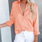 Chemises boutonnées pour femmes Col en V en satin-acheter 2 livraison gratuite