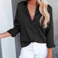 Chemises boutonnées pour femmes Col en V en satin-acheter 2 livraison gratuite