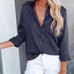 Chemises boutonnées pour femmes Col en V en satin-acheter 2 livraison gratuite