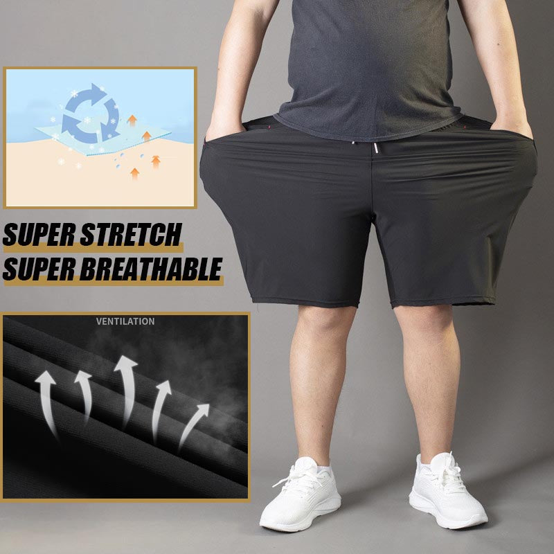 【ACHETER 1 OBTENIR 1 GRATUIT】 Short stretch en soie glacée grande taille pour homme