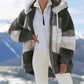 ✨MANTEAU MATELASSÉ EN LAINE D'AGNEAU CONTRASTANT✨Vente de Noël-50%OFF