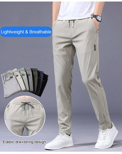 Pantalon stretch à séchage rapide pour hommes en soie glacée-acheter 2 livraison gratuite