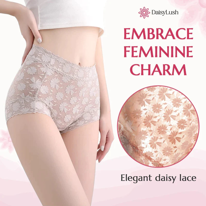 Culotte en dentelle taille haute pour femmes