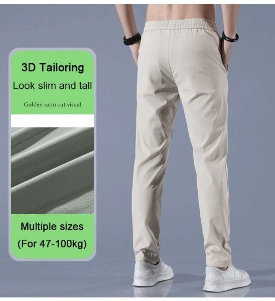 Pantalon stretch à séchage rapide pour hommes en soie glacée-acheter 2 livraison gratuite