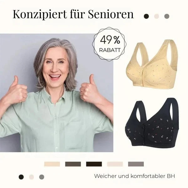 2024 Nouveau design pour le soutien-gorge en coton à fermeture frontale senior🥰Vente pour la fête des mères - 49% de réduction